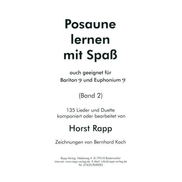Horst Rapp Verlag Posaune lernen mit Spa 2