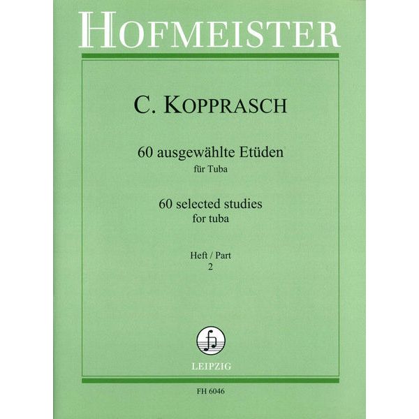 Friedrich Hofmeister Verlag Kopprasch 60 Etüden Tuba 2