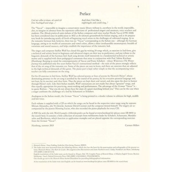 Breitkopf & Hrtel Wege zum Liedgesang Tief