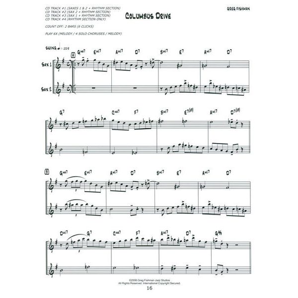 Greg Fishman Jazz Saxophone Duets 1