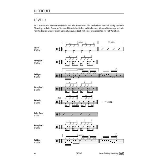 Hage Musikverlag Drum Training Playalong