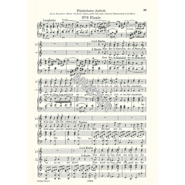 Edition Peters Mozart Zauberfl&ouml;te KV 620