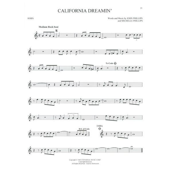 Hal Leonard 101 Popular Songs Horn