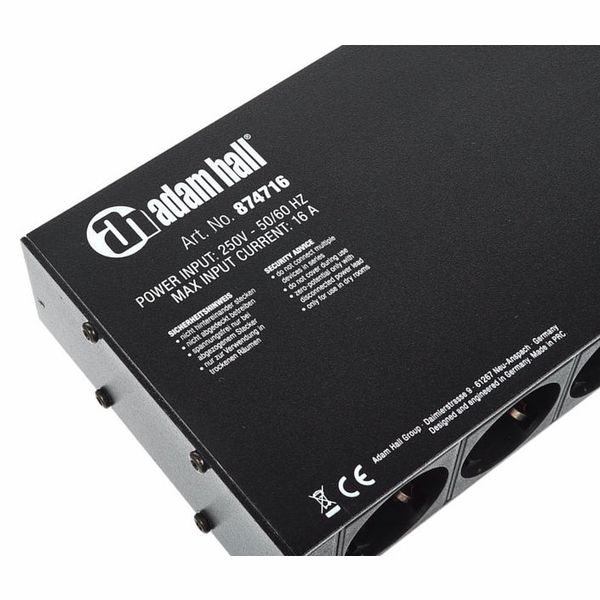 Adam Hall 874716 Power Strip 1 U 19"