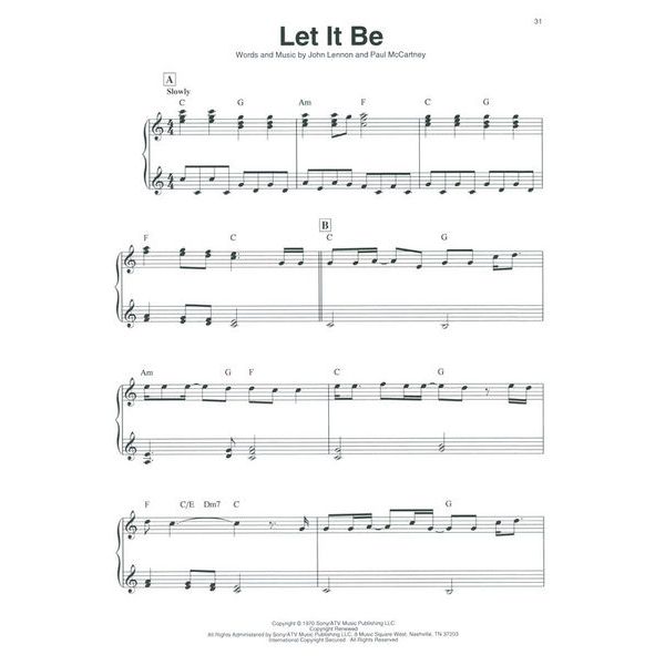 Hal Leonard The Beatles For Folk Harp