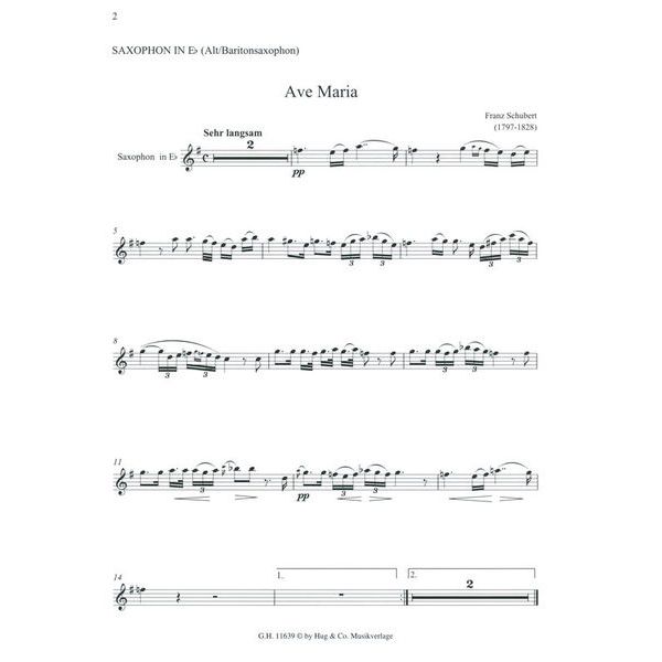 Edition Hug Classic Standards for Sax