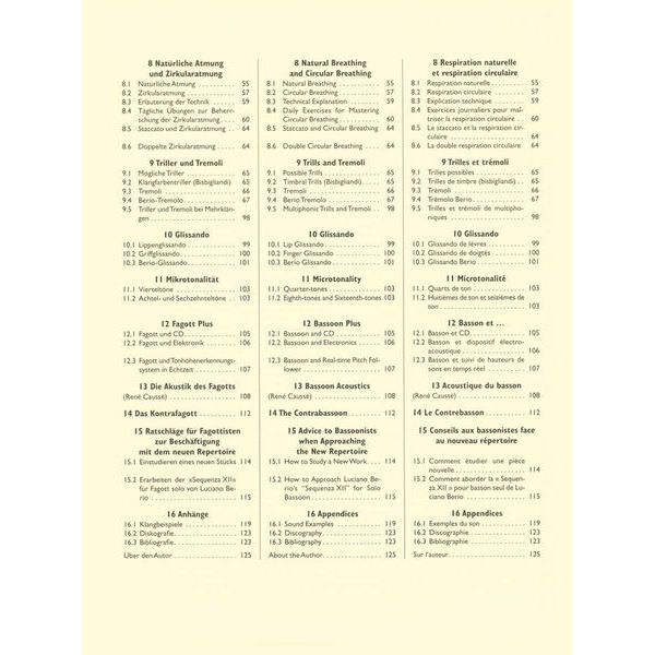 Brenreiter Die Spieltechnik des Fagotts