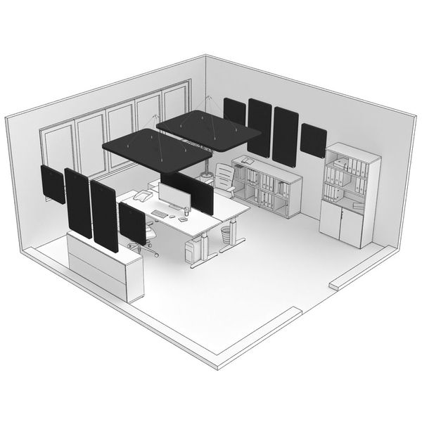 t.akustik Office Set Duo BK