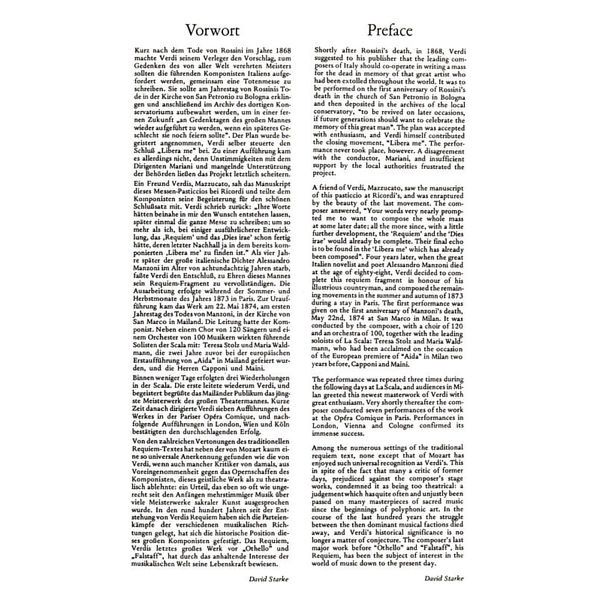 Edition Peters Verdi Requiem