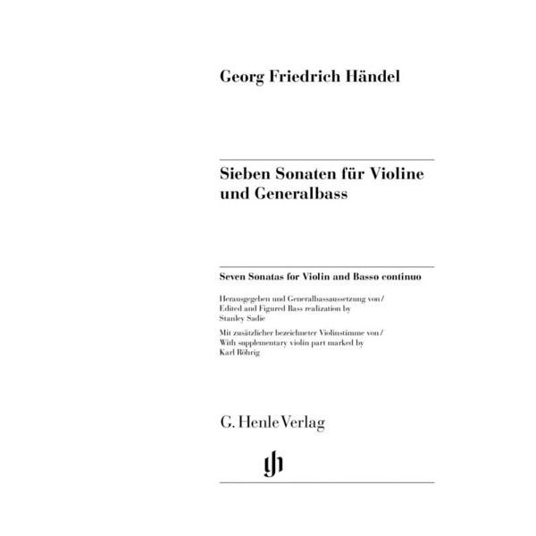 Henle Verlag Hndel Sieben Sonaten Violin