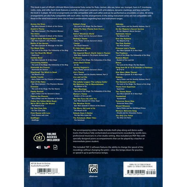 Alfred Music Publishing Ultimate Movie Solos Violin