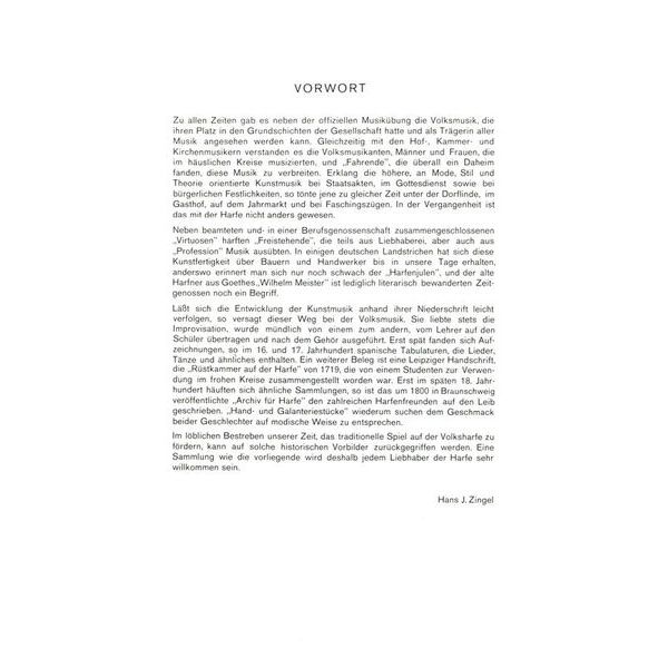 Musikverlag Preissler Werke alter Meister Harfe