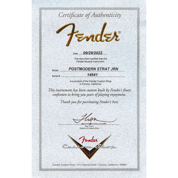 Fender Postmodern Strat MN NAB Relic