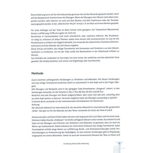 Edition Dux Tuba in der Volksmusik