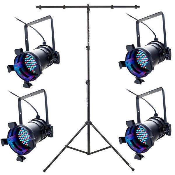 Stairville LED PAR 36 Black Bundle