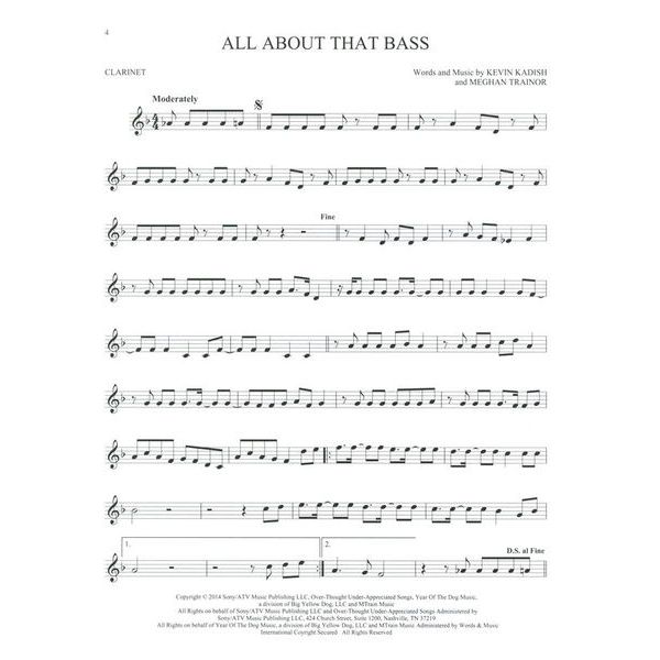 Hal Leonard 101 Hit Songs For Clarinet