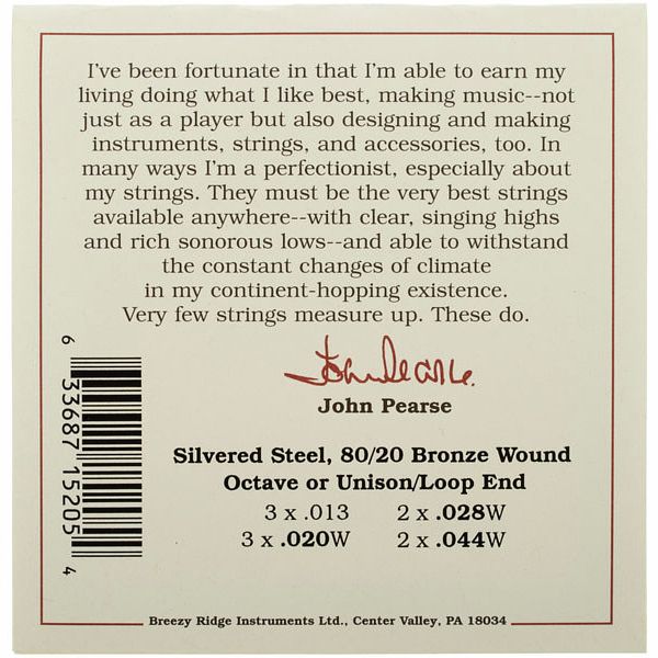 John Pearse 5205M Bouzouki Strings