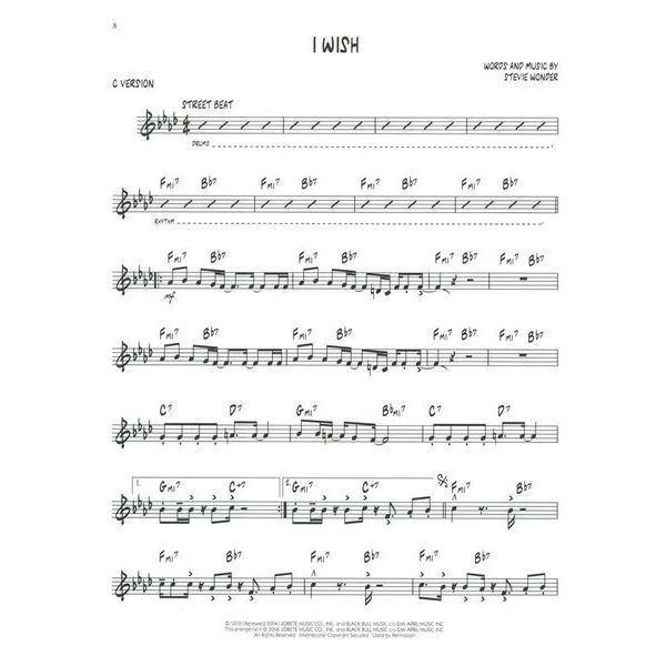 Hal Leonard Jazz Play-Along Stevie Wonder