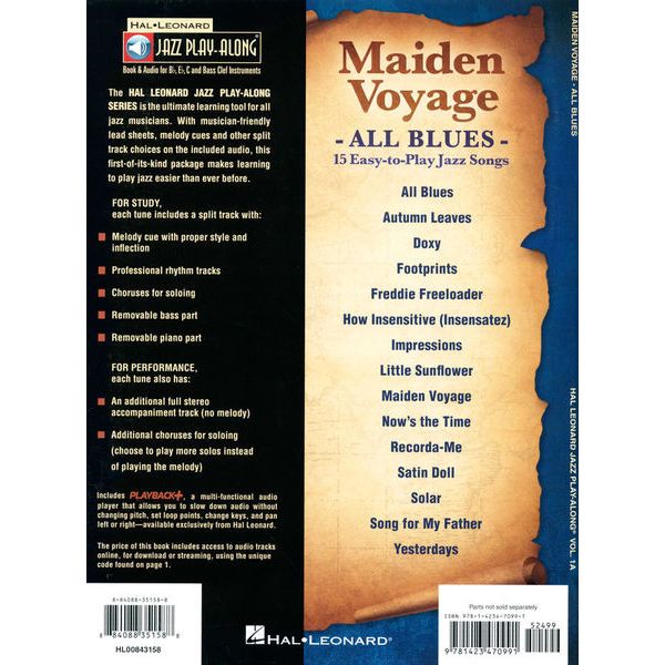 Hal Leonard Jazz Play-Along Maiden Voyage