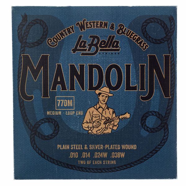 La Bella 770M Mandolin Silv.Pl. Medium