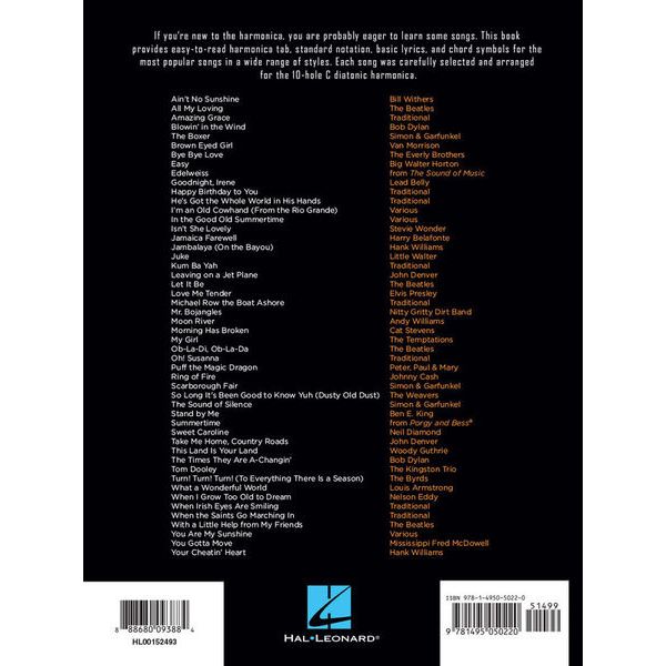 Hal Leonard First 50 Songs Play Harmonica