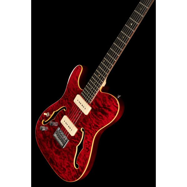 Harley Benton TE-90QM LH Trans Red