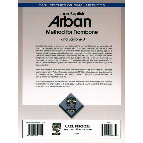 Carl Fischer Arban Method for Trombone