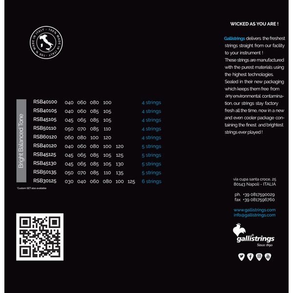 Galli Strings RSB45125 Long Scale 5-String
