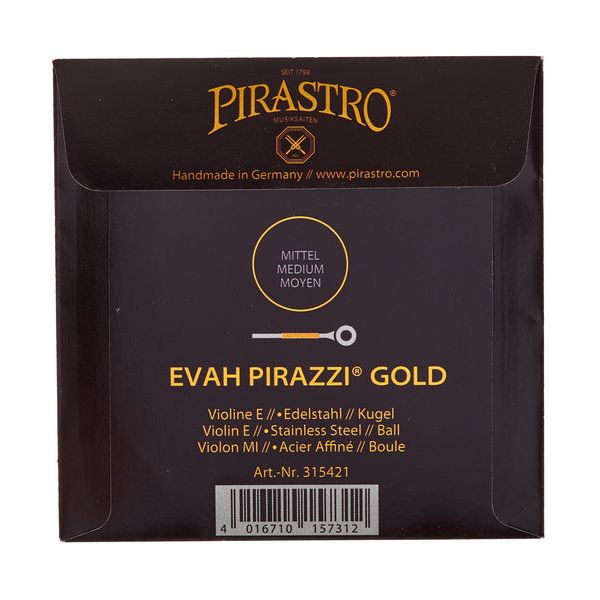 Pirastro Evah Pirazzi Gold E Violin BE