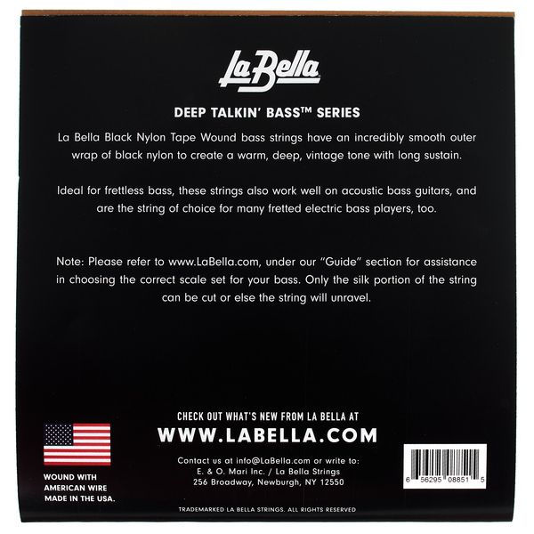 La Bella 760N-S Black Nylon Tape