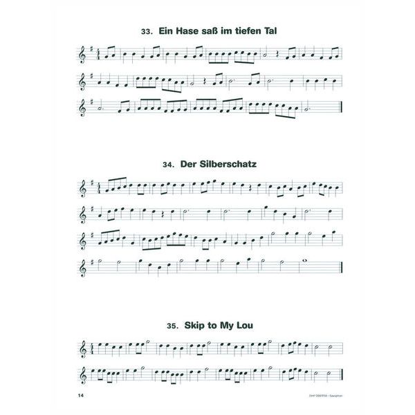 De Haske H&ouml;ren Lesen Lieder 1 Saxophone