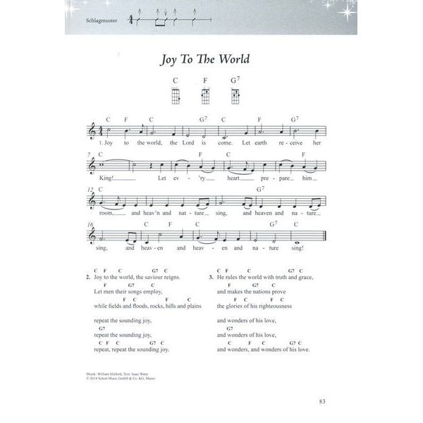 Schott Weihnachtsliederbuch Ukulele