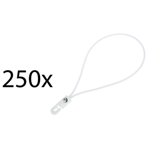 Stairville Spannfix  4mm White 250 pcs.