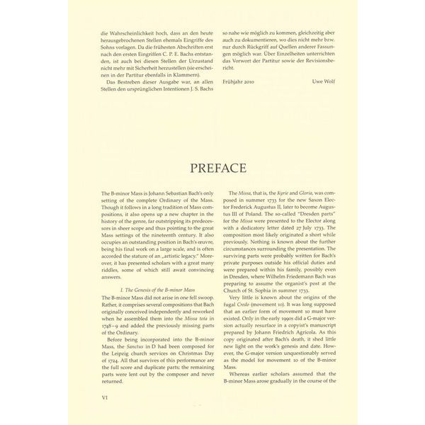 Brenreiter Bach Messe h-Moll