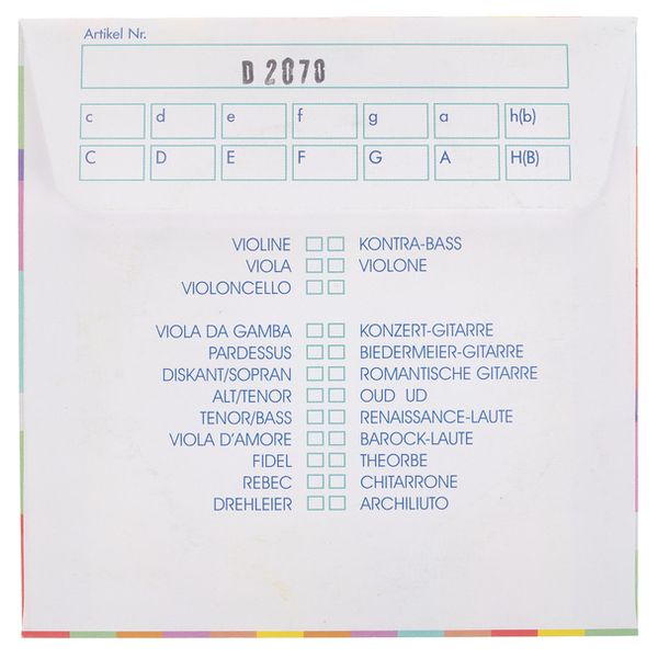 K&uuml;rschner Arch Lute 6th Course g