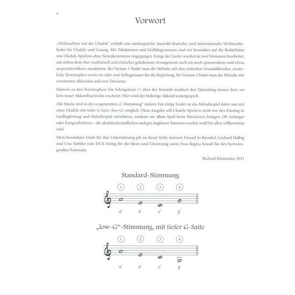 Edition Dux Weihnachten mit der Ukulele