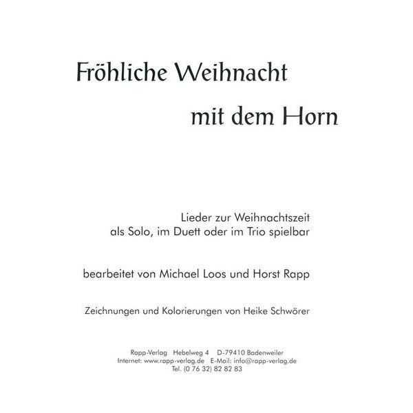 Horst Rapp Verlag Fröhliche Weihnacht Horn