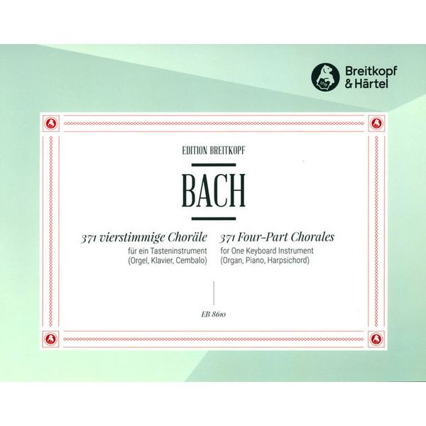 Breitkopf & Hrtel Bach 371 vierstimmige Chorle