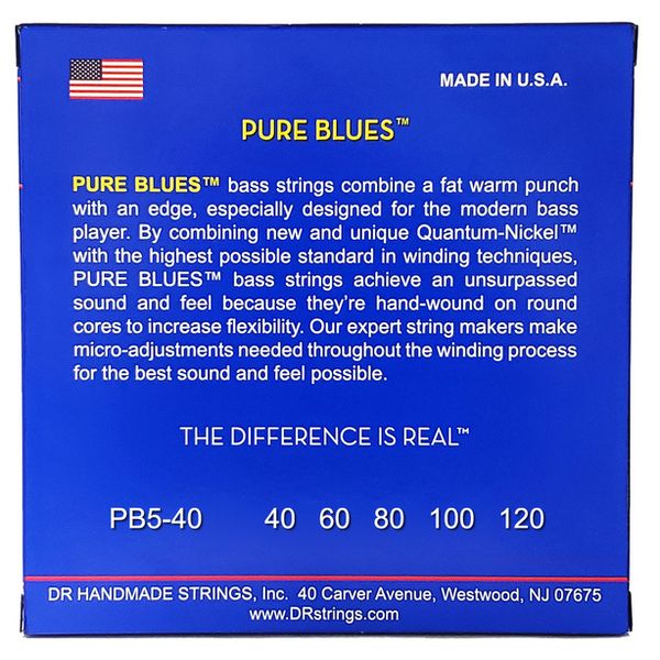 DR Strings Pure Blues PB5-40