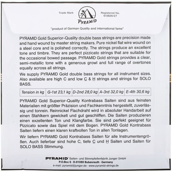 Pyramid Double Bass Gold