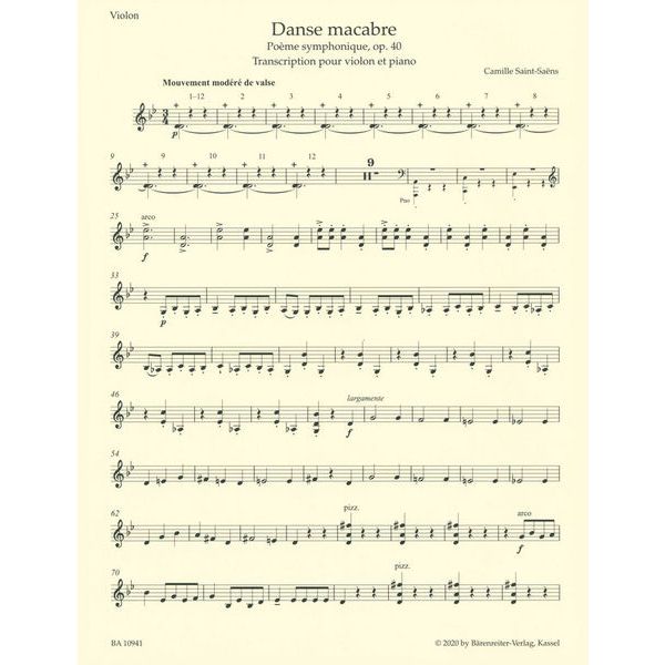 Brenreiter Saint-Sans Danse macabre Viol