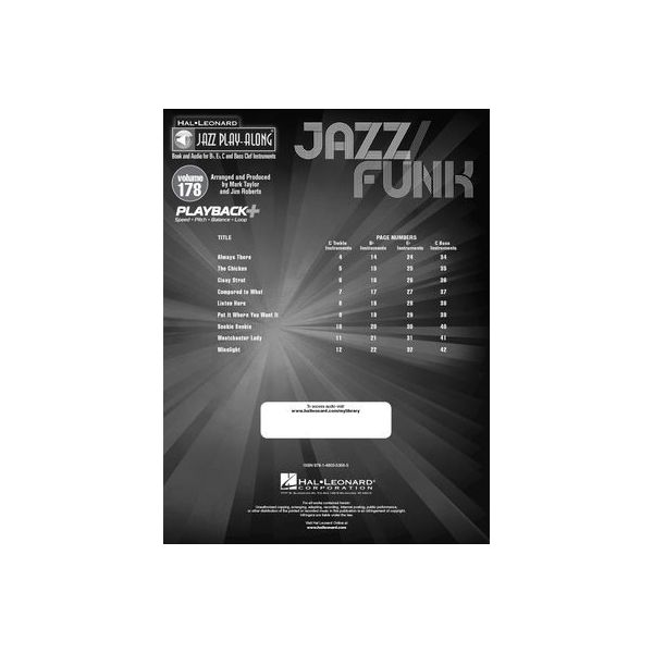Hal Leonard Jazz Play-Along Jazz/Funk