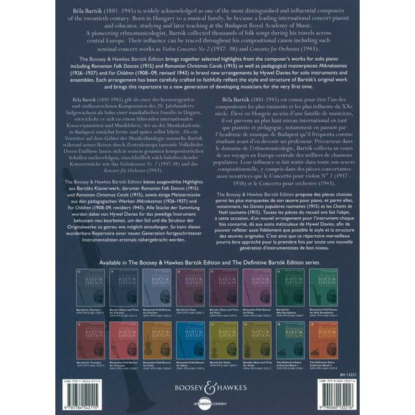 Boosey & Hawkes Bartok Duos & Trios Clarinet
