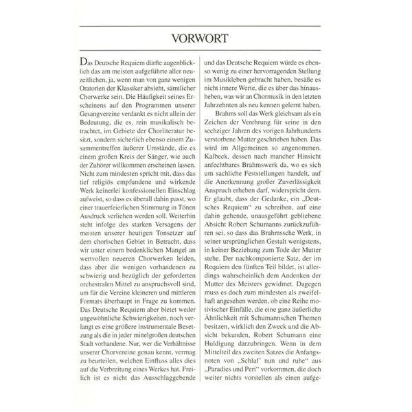 Edition Eulenburg Brahms Ein Deutsches Requiem