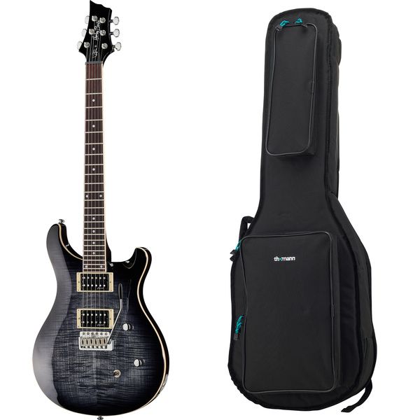 Harley Benton CST-24T Black Flame w/Bag