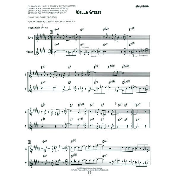 Greg Fishman Jazz Saxophone Duets 1