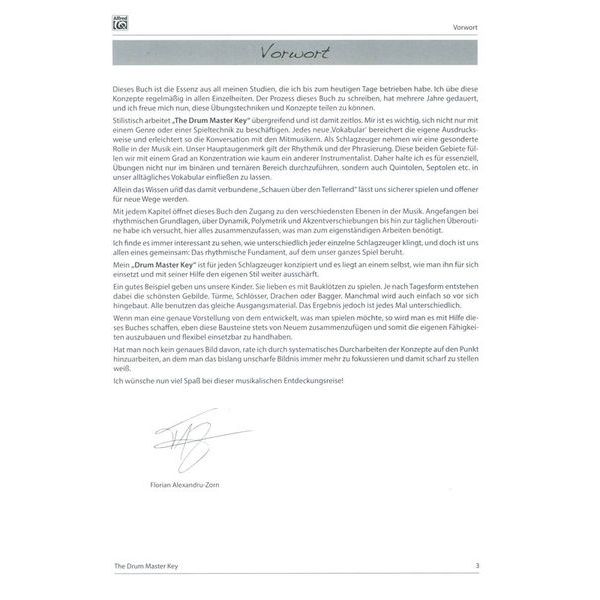 Alfred Music Publishing Drum Master Key