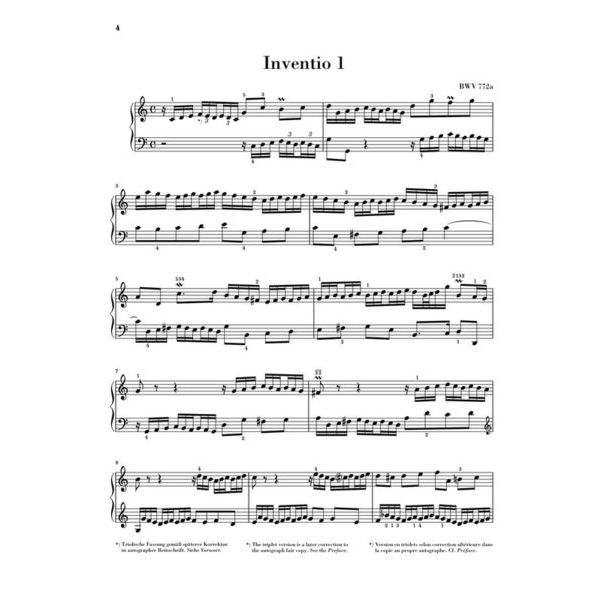 Henle Verlag Bach Zweistimmige Inventionen