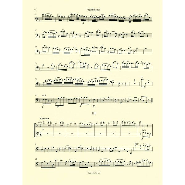 Brenreiter Stamitz Fagottkonzert C-Dur