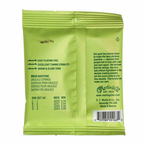 Martin Guitar M630 NEW Ukulele String Set